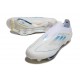 Korki Piłkarskie adidas F50+ LL FG Biały Srebro Niebieski