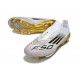 Korki Piłkarskie adidas F50+ LL FG Biały Czarny Złoto