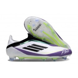 Adidas F50 Elite LL FG Buty X Messi Biały Czarny Fioletowy