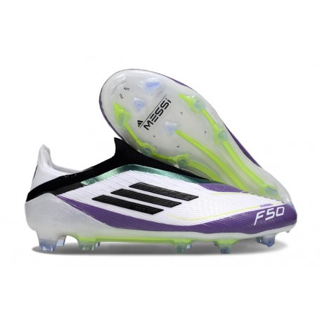 Adidas F50 Elite LL FG Buty X Messi Biały Czarny Fioletowy