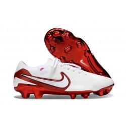 Nike Tiempo Legend 10 Elite FG Biały Czerwony