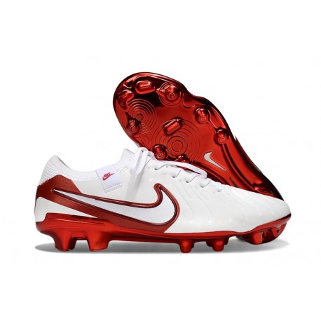 Nike Tiempo Legend 10 Elite FG Biały Czerwony
