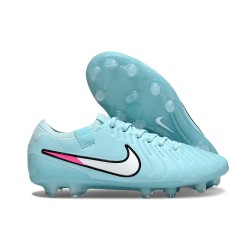 Nike Tiempo Legend 10 Elite FG Niebieski Biały