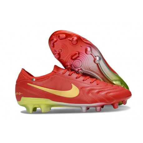 Nike Tiempo Legend 10 Elite FG Czerwony Złoto