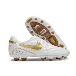 Nike Tiempo Legend 10 Elite FG Ronaldo Biały Złoty