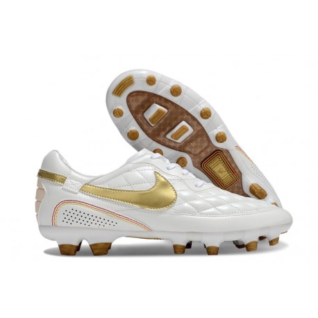 Nike Tiempo Legend 10 Elite FG Ronaldo Biały Złoty