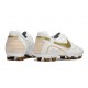 Nike Tiempo Legend 10 Elite FG Ronaldo Biały Złoty