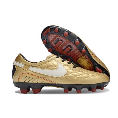 Nike Tiempo Legend 10 Elite FG Ronaldo Złoto Biały