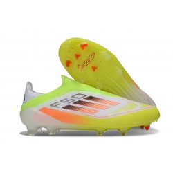 Adidas F50 Elite Laceless FG Zawistny Biały Pomarańczowy
