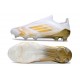 Adidas F50 Elite Laceless FG Biały Złoto