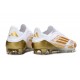 Adidas F50 Elite Laceless FG Biały Złoto