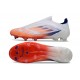 Adidas F50 Elite Laceless FG Biały Czerwony Niebieski