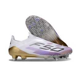Adidas F50 Elite Laceless FG Biały Fioletowy Czarny