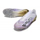 Adidas F50 Elite Laceless FG Biały Fioletowy Czarny
