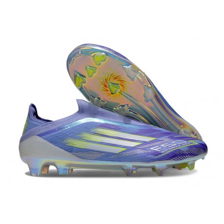 Adidas F50 Elite Laceless FG Fioletowy Biały