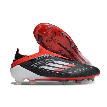 Adidas F50 Elite Laceless FG Czarny Czerwony Biały