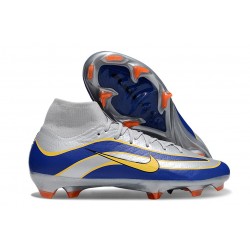 Buty Nike Mercurial Superfly X Elite FG Srebro Niebieski Zawistny