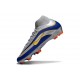 Buty Nike Mercurial Superfly X Elite FG Srebro Niebieski Zawistny