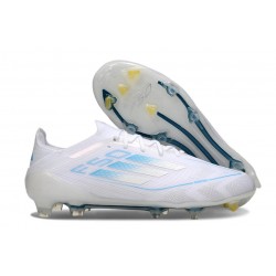 Buty piłkarskie korki męskie adidas F50 Elite FG Biały Niebieski
