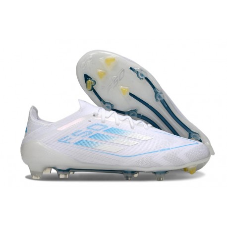 Buty piłkarskie korki męskie adidas F50 Elite FG Biały Niebieski
