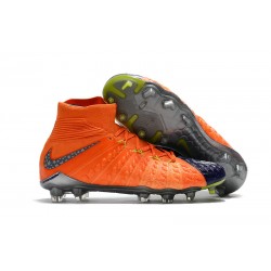 Najnowsze Korki Piłkarskie Nike Hypervenom Phantom 3 DF FG Gleboki Królewski Niebieski Chrom Pomarańczowy