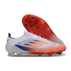 Buty piłkarskie korki męskie adidas F50 Elite FG Biały Czerwony Niebieski