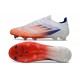 Buty piłkarskie korki męskie adidas F50 Elite FG Biały Czerwony Niebieski