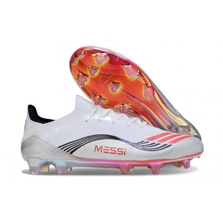 Buty piłkarskie korki męskie adidas F50 Elite FG X Messi Biały Srebro Czerwony