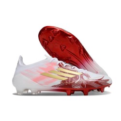 Buty piłkarskie korki męskie adidas F50 Elite FG Biały Czerwony Złoto