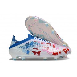 Buty piłkarskie korki męskie adidas F50 Elite FG Biały Różowy Niebieski Czerwony 