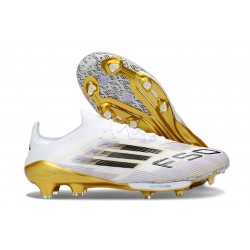 Korki Piłkarskie adidas F50+ FG Biały Czarny Złoto