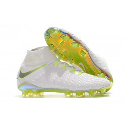 Buty piłkarskie Nike Hypervenom Phantom 3 DF FG Biały Metaliczny Szary Volt