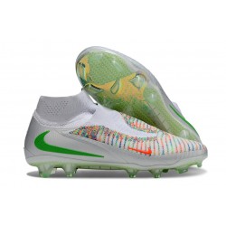 Korki Piłkarskie Nike Phantom 6 Elite High FG Biały Zielony Pomarańczowy