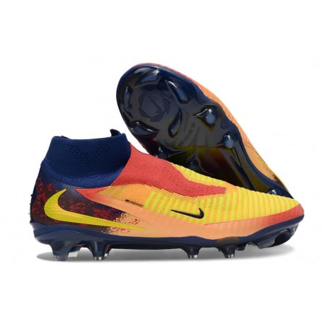 Korki Piłkarskie Nike Phantom 6 Elite High FG X Haaland Pomarańczowy Niebieski Czerwony