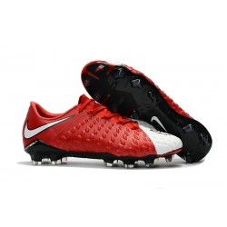 Korki Piłkarskie Meskie Nike HyperVenom Phantom III FG Czerwony Biały