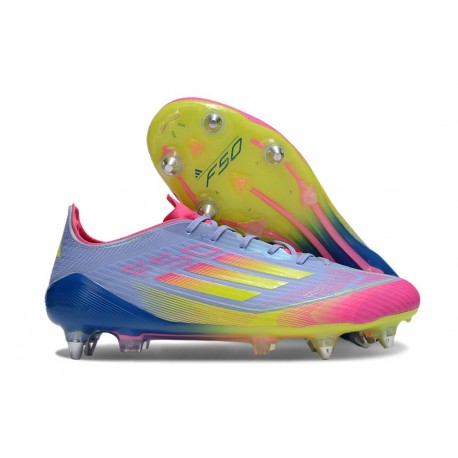 Korki Piłkarskie Adidas F50 Elite SG Pro Niebieski Zawistny Różowy