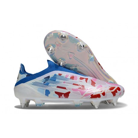 Buty Adidas F50 Elite LL SG-Pro Biały Czerwony Niebieski