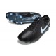 Nike Tiempo Legend 10 Elite FG Ronaldo Czarny Niebieski