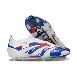 Buty adidas Predator Elite Laceless FG Biały Niebieski Czerwony
