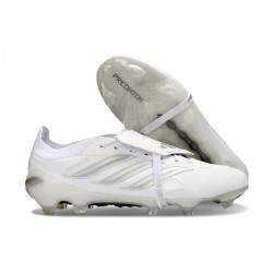 Adidas Predator 26 Tongue Elite FG Biały Srebro