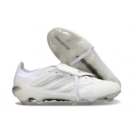 Adidas Predator 26 Tongue Elite FG Biały Srebro