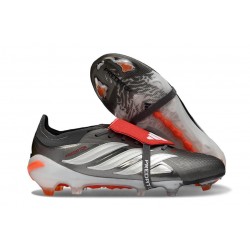 Adidas Predator 26 Tongue Elite FG Srebro Biały Czerwony
