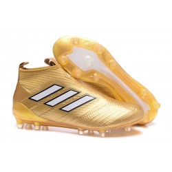 Korki Piłkarskie Adidas ACE 17+ PureControl FG - Meskie Złoty Biały
