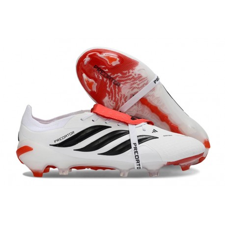 Adidas Predator 26 Tongue Elite FG Biały Czerwony Czarny