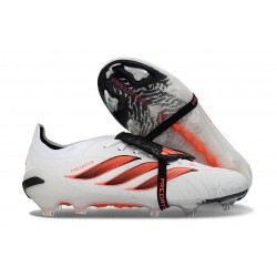 Adidas Predator 26 Tongue Elite FG Biały Karmazynowy