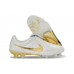 Buty Piłkarskie Nike Tiempo Maestro Elite FG Biały Złoty