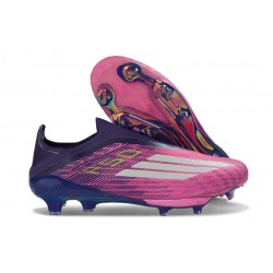 Buty adidas F50+ Laceless Elite FG Różowy Fioletowy Biały