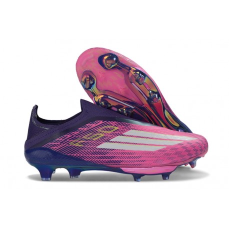 Buty adidas F50+ Laceless Elite FG Różowy Fioletowy Biały