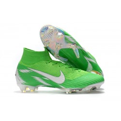 Tanie buty piłkarskie Nike Mercurial Superfly VI 360 Elite FG Zielone Srebro