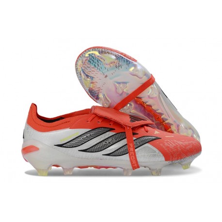 Adidas Predator 26 Tongue Elite FG Biały Czerwony Czarny